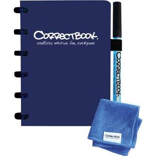 👉 Notitieboek blauw active Correctbook A6 lijn 40blz midnight blue 7110764530378