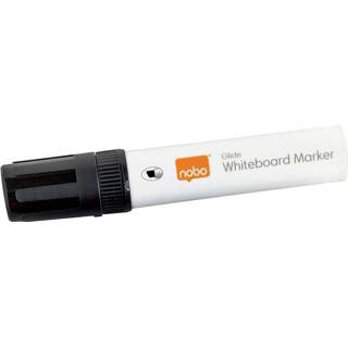 👉 Viltstift zwart active Nobo whiteboard Glide schuin 10mm 5028252612937