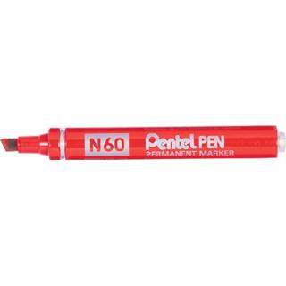 Viltstift rood active Pentel N60 schuin 1.2-6mm 3474370160034