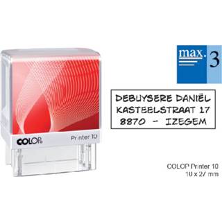 Tekststempel active Colop Printer 10 personaliseerbaar 3regels 27x10mm 9004362442479