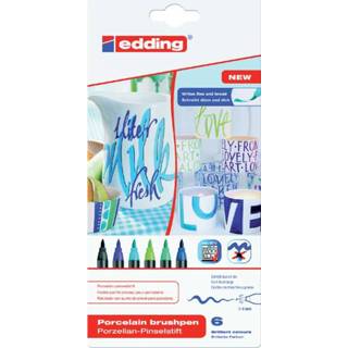 👉 Viltstift porselein active Brushpen edding 4200 koele kl etuià 6st 4004764960699