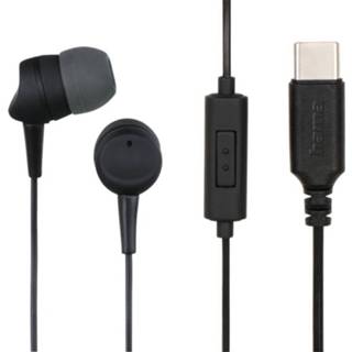 👉 Microfoon zwart active Hama Oordopjes Sea In-ear Kabel-knikbescherming USB-C 4047443483591