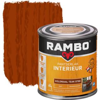 Teak transparant Rambo Pantserlak Interieur Mat - Koloniaal 8716242887577 8716242887492