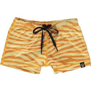 👉 Zwembroek goudgeel kinderen UV Strakke - Golden Tiger 7436909063069