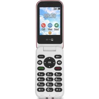 👉 Mobiele telefoon rood wit active Doro 7030 + Alarmknop Rood/Wit 7322460077457