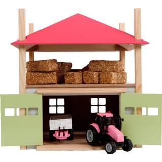 👉 Roze houten active kinderen Kids Globe Hooiberg met Berging 1:32 - 8713219379462