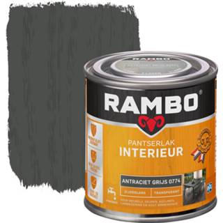 Grijs antraciet transparant Rambo Pantserlak Interieur Zijdeglans - 750 ml 8716242888031