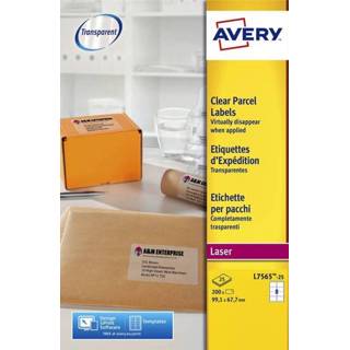 👉 Etiket transparant active Avery L7565-25 99.1x67.7mm 200stuks 5014702005022