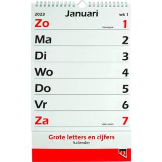 👉 Kalender active 2023 met grote letters en cijfers Quantore 8712453063069