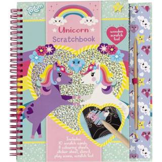 Knutselset active Totum Unicorn scratchbook 8714274071605