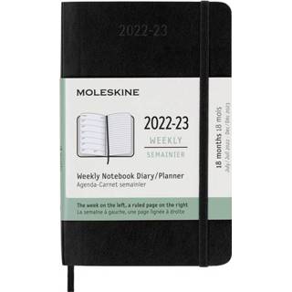 👉 Agenda zwart active notitieboek 2022-2023 Moleskine 18mnd Pocket soft cover 8056420856309