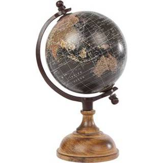 👉 Zwart hout active Globe op voet 12cm 8713219316993
