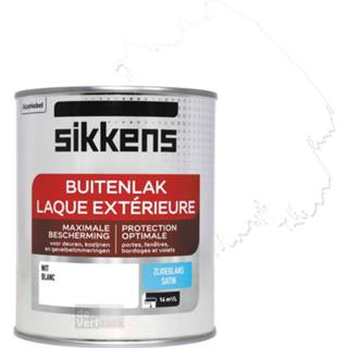 👉 Buitenlak zijdeglans lakverf middenklasse professioneel hout dekkend terpentinebasis wit Sikkens 750 ml 8711113124690