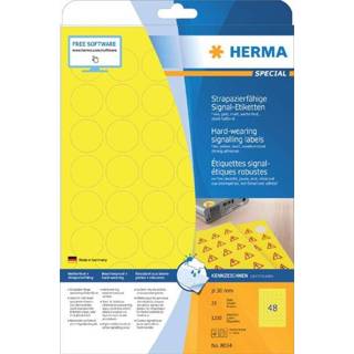 👉 Geel active Etiket HERMA 8034 30mm rond weerbestendig 1200stuks 4008705080347