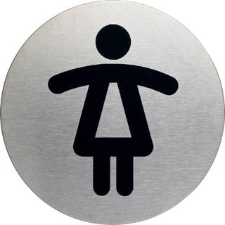 👉 Active vrouwen Infobord pictogram Durable 4904 wc dames rond 83Mm 4005546400136