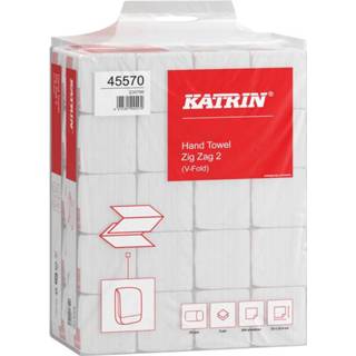 👉 Handdoek active Katrin 45570 Zig-Zag 2laags 23x23cm 20x200st 6414301045570