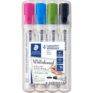 👉 Viltstift active Staedtler Lumocolor 351 whiteboard setà 4 stuks assorti 4007817074428