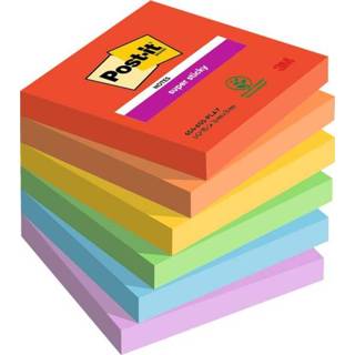 👉 Active Memoblok 3M Post-it 654 Super Sticky 76X76mm PLAY 4054596924437