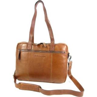 👉 Laptoptas leer soft class. cognac vrouwen MODENA leren dames zaken tas 8719241086774