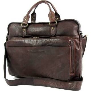 👉 Laptoptas bruin leer RICHMOND leren zakentas 8719241087283