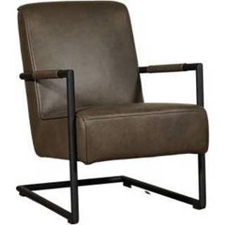 👉 Leren fauteuil grijs grijze leer stock lodge 126 grijs, leer, stoel 8719128975870