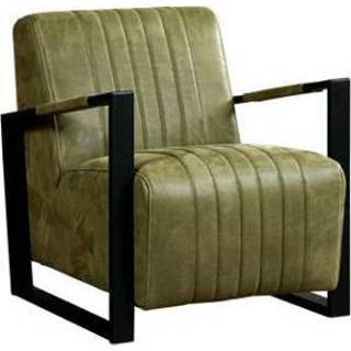 👉 Leren fauteuil groen groene leer jolly 306 groen, leer, stoel 8719128962825