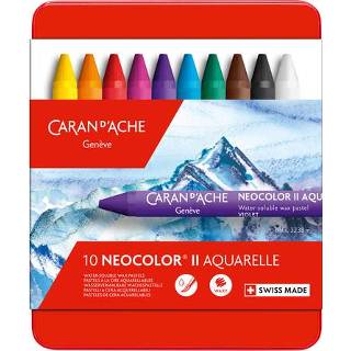 👉 Waskrijt active Caran d'Ache neocolor-II 10stuks assorti 7610186243103