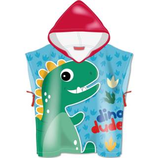 👉 Handdoek active Poncho Dino Dude, 55x55cm 8430957509226