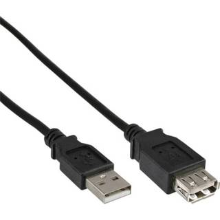 Zwart active Kabel inLine verlengkabel USB-A 2.0 M/V 1,8 meter 4043718098866