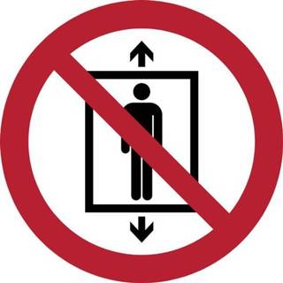 👉 Active Pictogram Tarifold verboden lift te gebruiken door personenø200mm 8713739326625