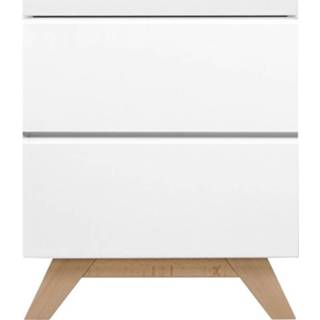 👉 Nachtkastje wit Bopita Lynn greeploos - Wit/Naturel 8712657051688