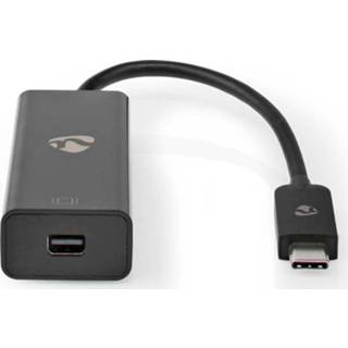 👉 DisplayPort zwart PVC active Nedis CCGB64453BK02 Usb-adapter Usb 3.2 Gen 1 Usb-c™ Male Mini Female 0.20 M Rond Vernikkeld Doos 5412810336142