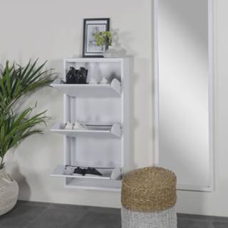 👉 Schoenenkast wit staal BILLY 3 White 8712077108979