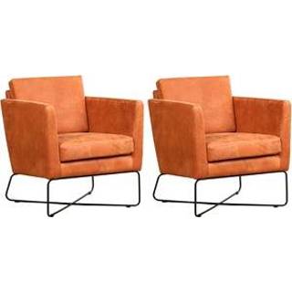 👉 Leren fauteuil oranje leer crossover, leer, stoel 8719128963945