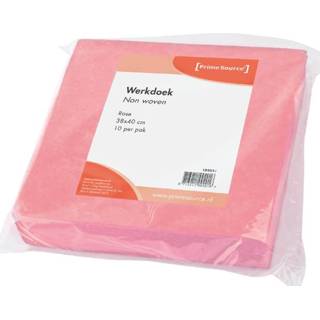 Werkdoek roze active non woven 38x40cm 10 stuks 8713211002016