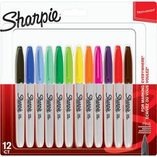 👉 Viltstift active Sharpie fijn blisterà 12 kleuren 3026980654047