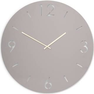 👉 Klok staal TIME Ø 80 Silky Taupe 8712077110743