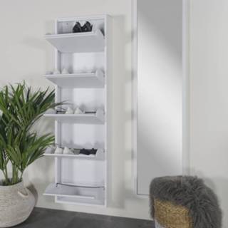 👉 Schoenenkast wit staal BILLY 5 White 8712077108986