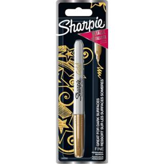 Viltstift goud active Sharpie rond 0.9mm metallic blisterà 1 stuk 3501179860039