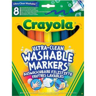 👉 Viltstift Crayola Ultra Clean Viltstiften met Kegelpunt, 8st. 71662083281