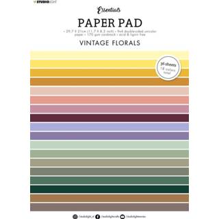 👉 Gekleurd papier sl active - A4 vintage florals 8713943137703
