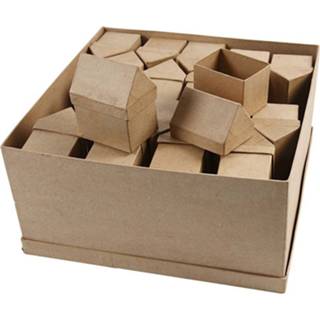 👉 Opbergdoos active Opbergdoosjes Huis Papier-maché, 40st. 5707167052822