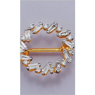 👉 Broche met briljanten Diemer Goudkleur