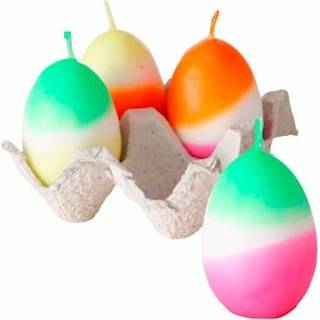 👉 Set van 4 kaarsen Paasei Boltze Multicolor