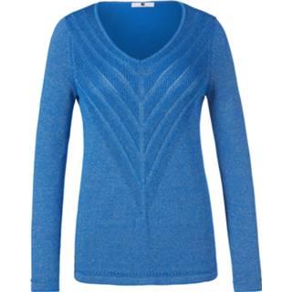 👉 Trui blauw V-hals en lange mouwen Anna Aura