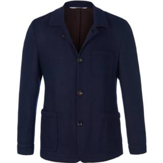 👉 Colbert blauw Gebreid in over­shirt-­stijl Carl Gross