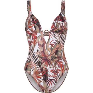 👉 Badpak bruin kunstvezels gebloemd vrouwen met modieus dessin Olympia 4064435738170