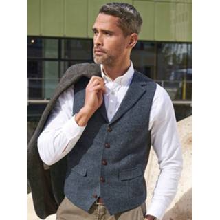 👉 Vest blauw 100% scheerwol Carl Gross