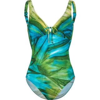 👉 Badpak turkoois kunstvezels grafisch vrouwen Charmline Turquoise 4067204117848