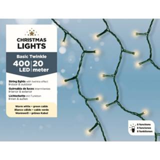 👉 Kerstverlichting wit active warm 20 mtr 400 lampjes twinkle effect lichtsnoer
